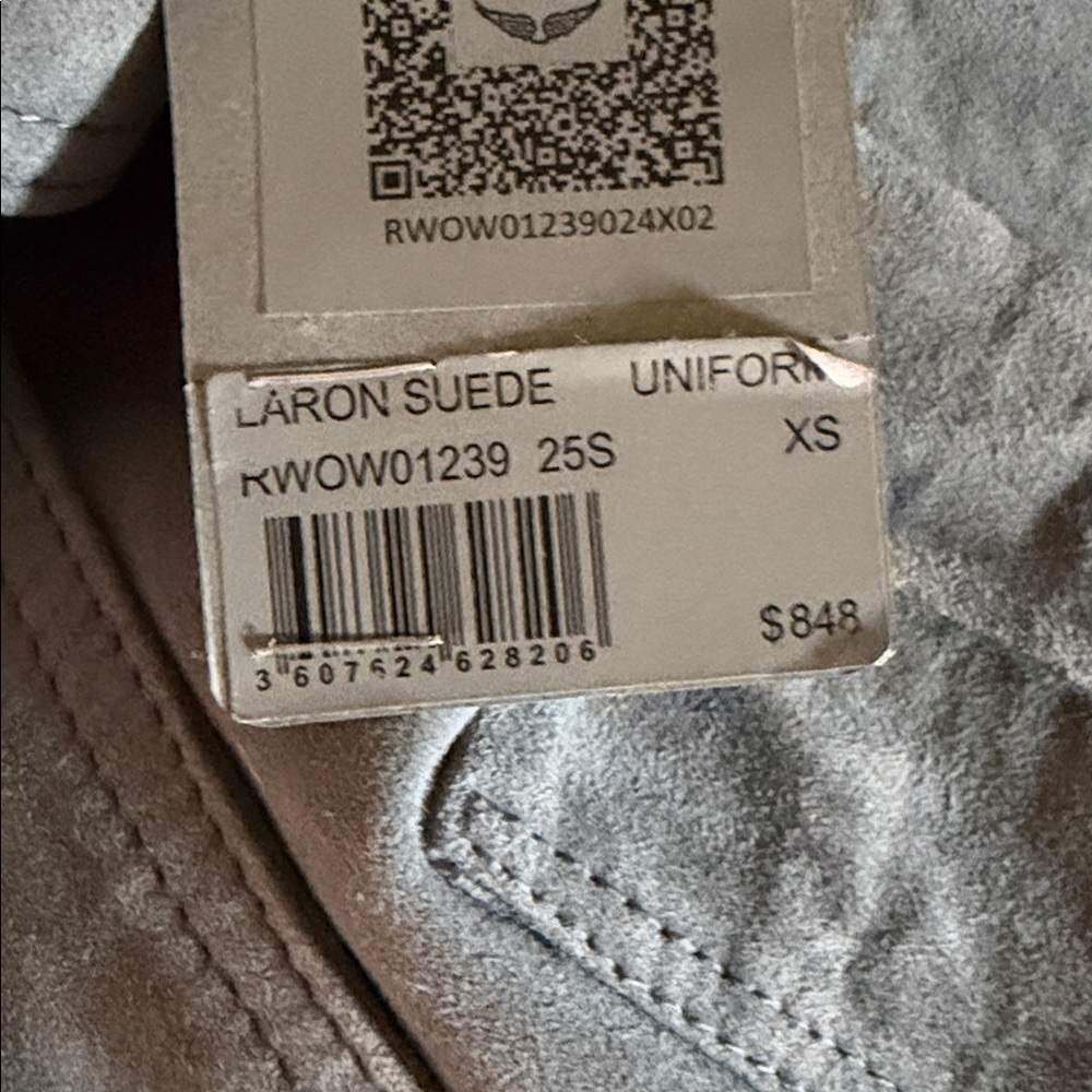 Zadig & Voltaire Laron 100% Suede Jacket NWT ~ Size XS ~ Retail $848 - Picture 11 of 13